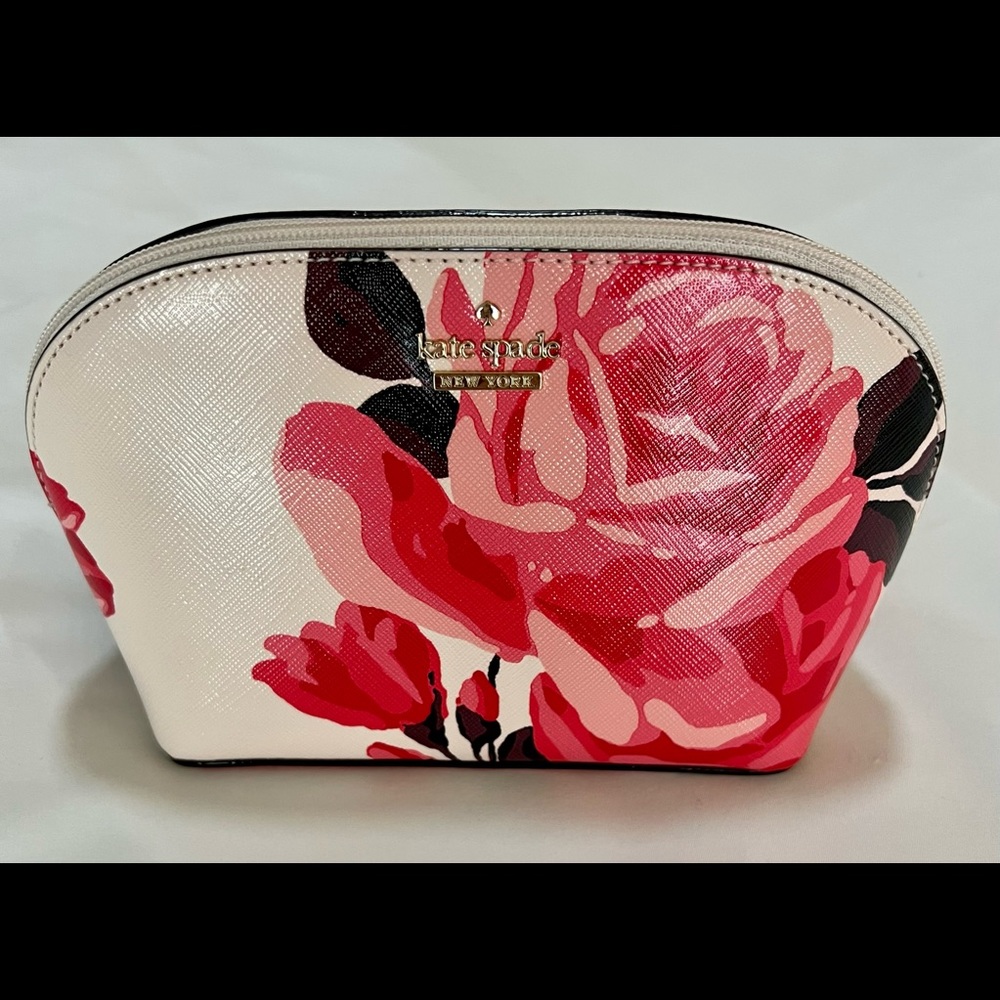 Kate Spade Cameron Street Small Cosmetic Pouch - New w/o Tags - Floral Abalene